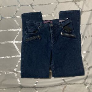 Gloria Vanderbilt Dark Petite Amanda Straight Leg Jeans